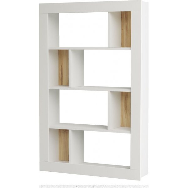 Luvio bokhylla 22 - Ek/vit