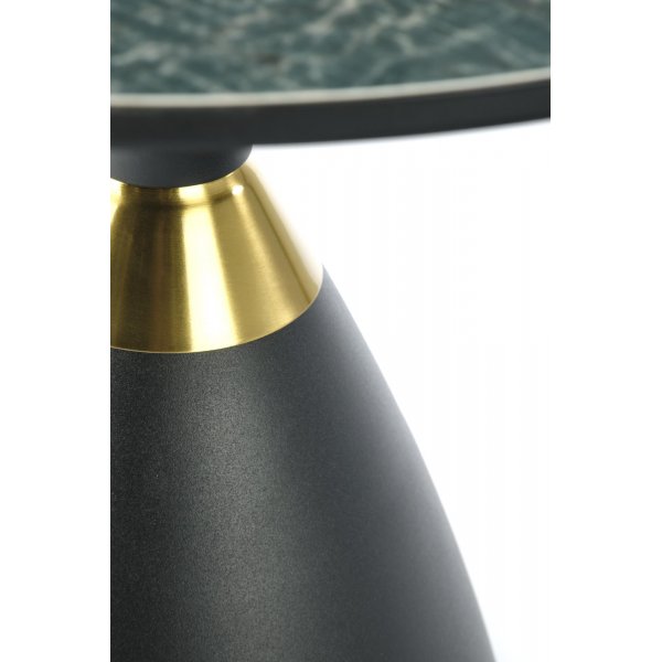 Table basse Morena Ø50 cm - Marbre vert/noir/or Table basse Morena Ø50 cm - Marbre vert/noir/or
