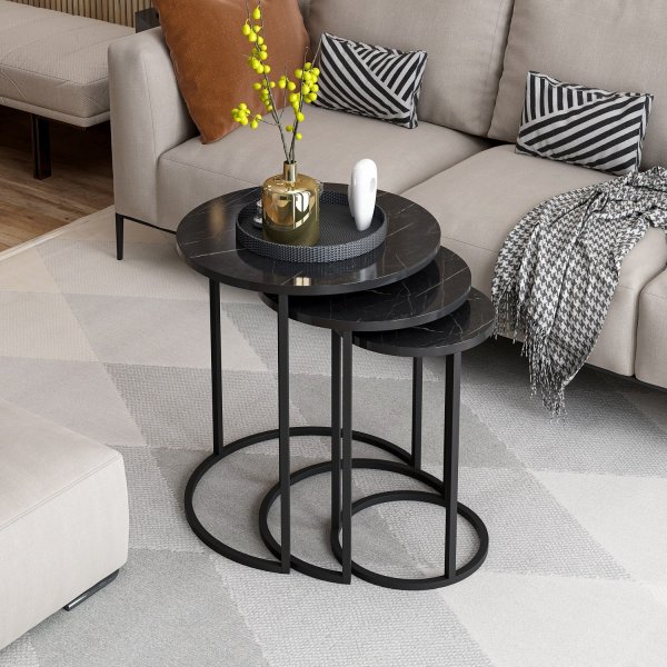 Table de lot Nimbus 30/40/50 x 30/40/50 cm - Noir