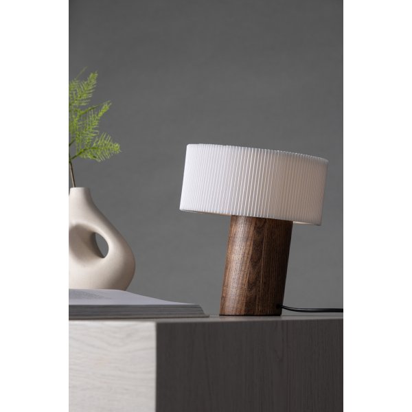 Bran�s bordslampa - Valn�t/Vit