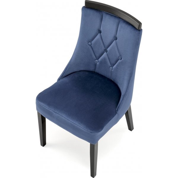 Chaise de salle à manger Royal - Noir/bleu foncé Chaise de salle à manger Royal - Noir/bleu foncé