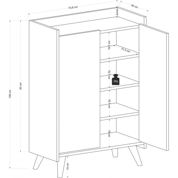 Ruby skoskp - Antracit/ek