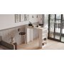 Style barbord 120 x 51,6 cm - Vit/marmor