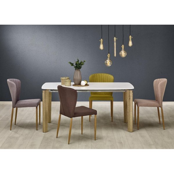 Cherie matbord 160 cm - Vit/ek