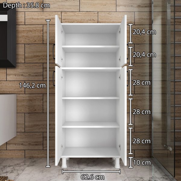 Mexi skåp 146,2 cm - Vit Mexi skåp 146,2 cm - Vit