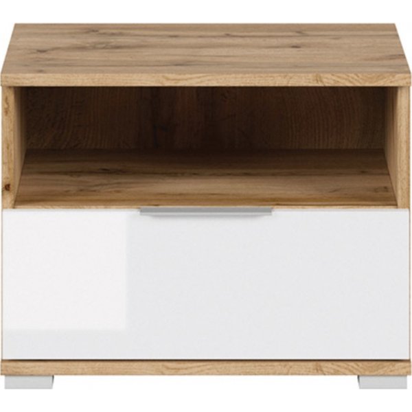 Table de chevet Zele - Chêne/blanc Table de chevet Zele - Chêne/blanc