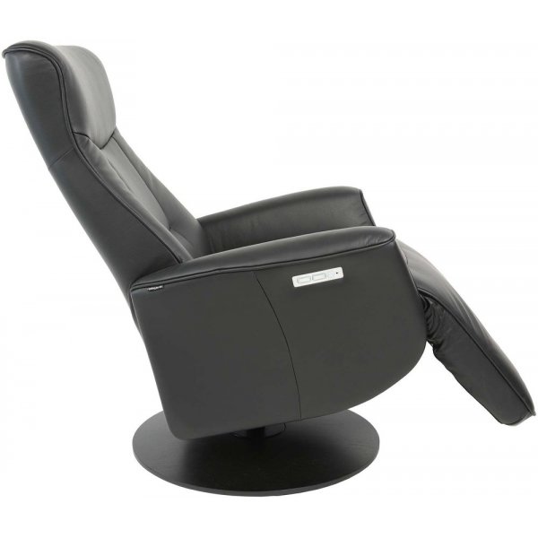 Fauteuil inclinable Hjellegjerde Oscart (Fonction électrique) - Cuir noir Fauteuil inclinable Hjellegjerde Oscart (Fonction électrique) - Cuir noir