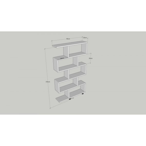 Bibliothèque Elif - Blanc Bibliothèque Elif - Blanc