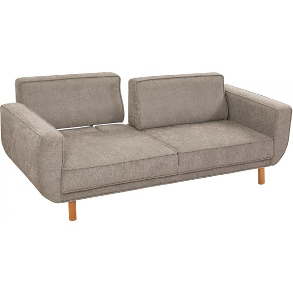 Canapé lit Berjer 3 places - Gris/chêne Canapé lit Berjer 3 places - Gris/chêne