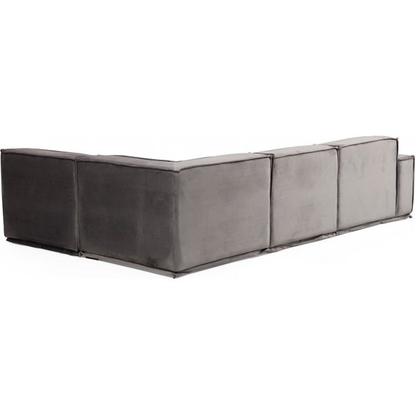 Canap d'angle Lego 190 cm droite - Gris