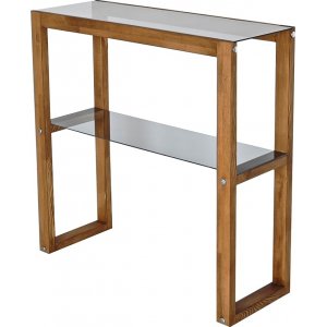 Table en relief Via 85 x 31 cm - Noyer