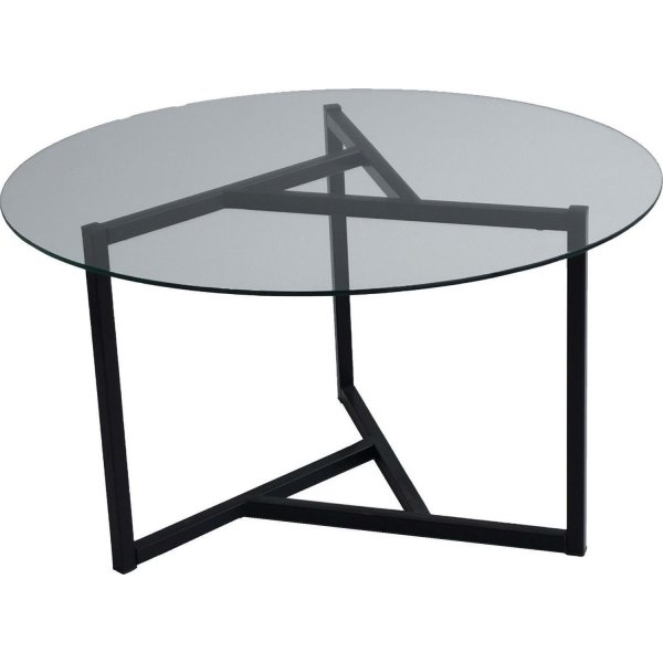 Table basse Trio 75 x 75 cm - Transparent/noir Table basse Trio 75 x 75 cm - Transparent/noir