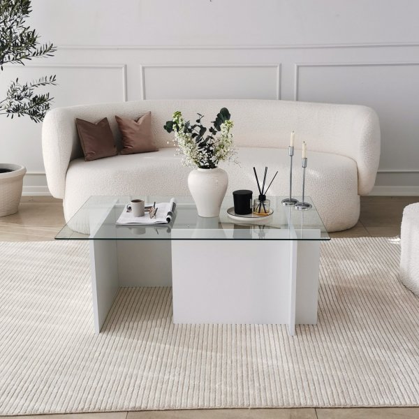 Table basse Escape 105x65 cm - Blanc Table basse Escape 105x65 cm - Blanc