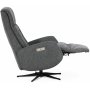 Marbck lyx reclinerftlj (2 el-motorer) inbyggt fotstd - Ljusgrtt tyg