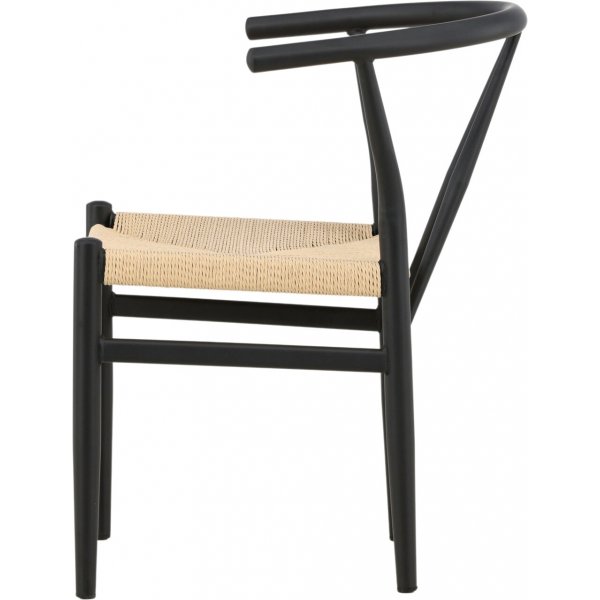 Chaise de salle à manger Alfons - Beige/noir Chaise de salle à manger Alfons - Beige/noir