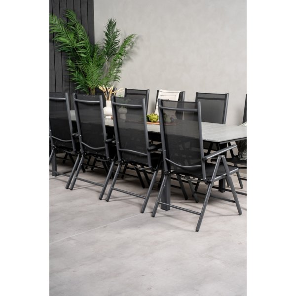 Levels utematgrupp med 10 st Break stolar - Svart/Grå Levels utematgrupp med 10 st Break stolar - Svart/Grå