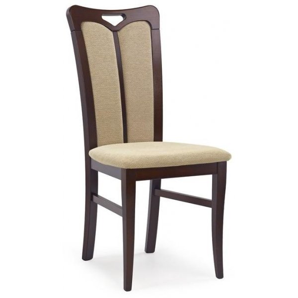 Lola stol - Valnt / beige (Tyg)
