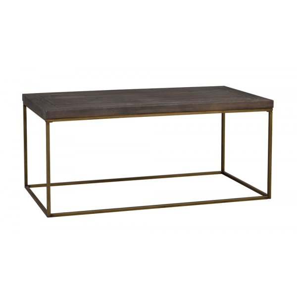 Denny soffbord 120 x 65 cm - Brun/guld