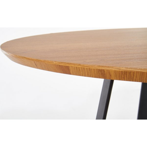 Table à manger Raphael Ø120 cm - Chêne/noir Table à manger Raphael Ø120 cm - Chêne/noir