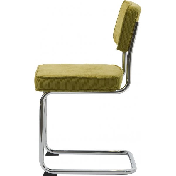 Chaise Aero en velours ctel vert