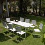 Holmsund matgrupp; bord 180x80 cm med 8 st stolar - vit
