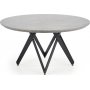 Orcan runt matbord 140 cm - Gr marmor/svart