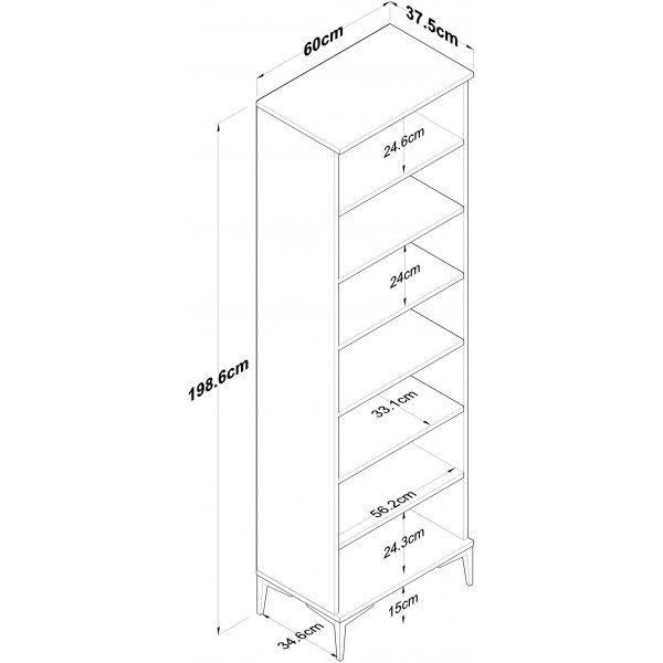 Meuble à chaussures Esa - Noyer/blanc Meuble à chaussures Esa - Noyer/blanc