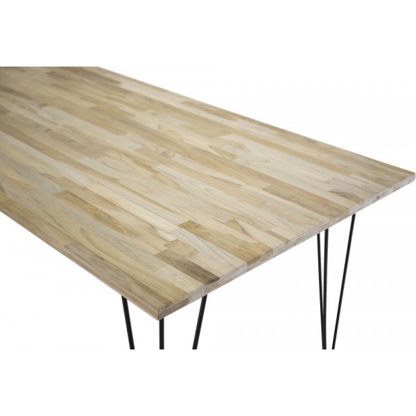 Annelie eettafel 200 cm - Zwart/naturel hout Annelie eettafel 200 cm - Zwart/naturel hout