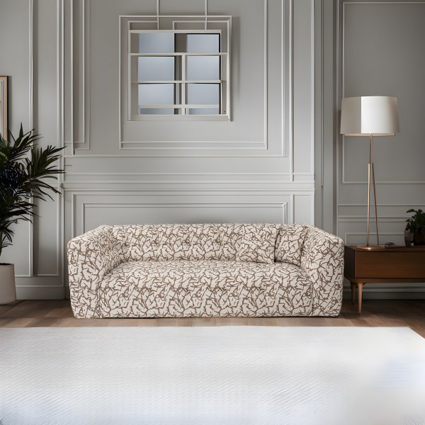 Cady 3-sits soffa - Beige/brun Cady 3-sits soffa - Beige/brun