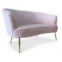 Snckan 2-sits sammetssoffa rosa / Mssing