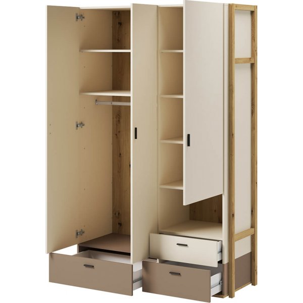 Lenny garderob - Artisan ek/beige/tryffel Lenny garderob - Artisan ek/beige/tryffel