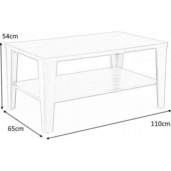 Harper soffbord 110 cm - Wotan ek