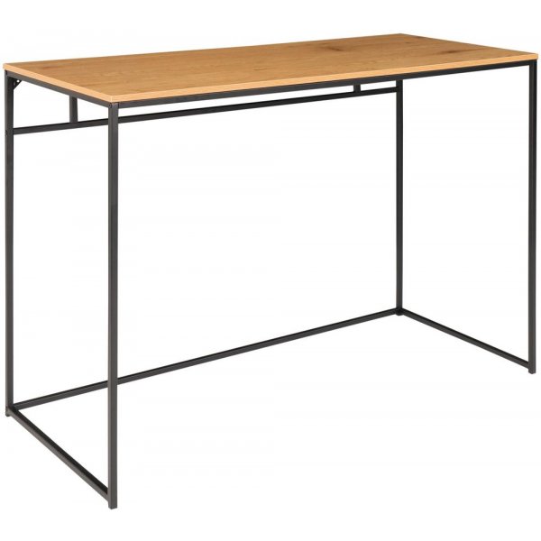 Bureau Blanc 45x100 cm - Noir/imitation chne