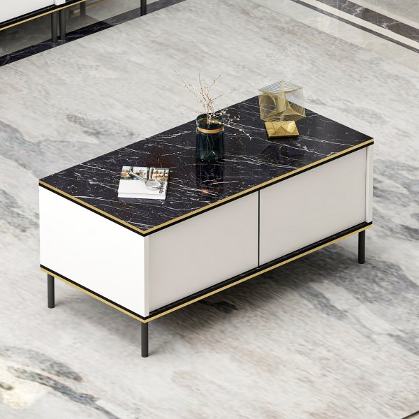 Table basse Emmi Blanc - 90 x 45 cm Table basse Emmi Blanc - 90 x 45 cm