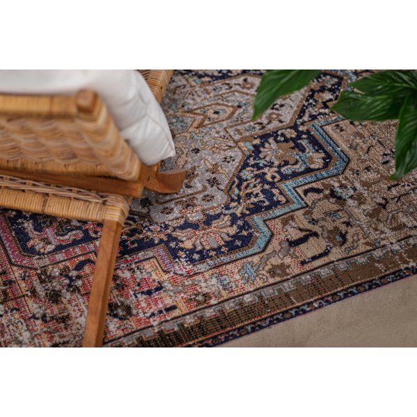 Tapis tissé plat Tibet Aztèque Multicolore Tapis tissé plat Tibet Aztèque Multicolore