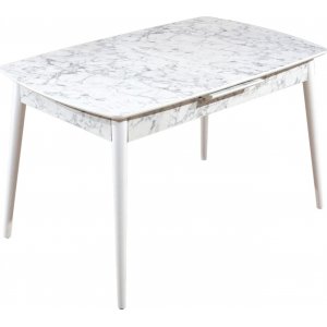 Panama matbord 127-170 x 76,5 cm - Vit/grå
