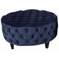 Chesterfield New York fotpall 80 cm - Blå Sammet Chesterfield New York fotpall 80 cm - Blå Sammet
