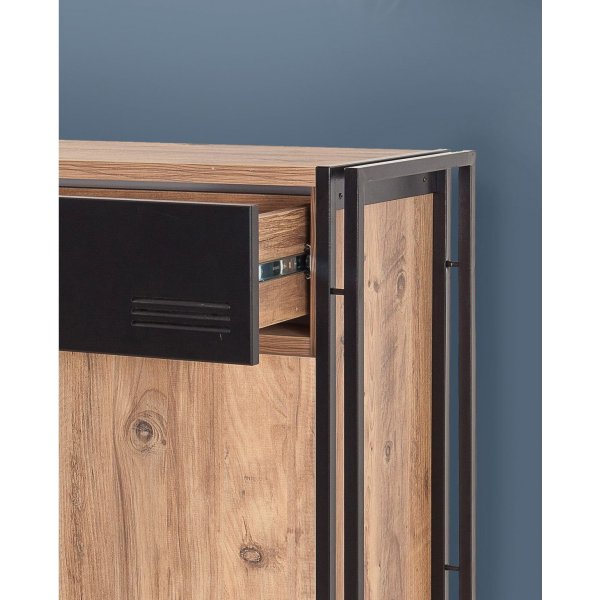 Cosmo Pesus skoskåp - Furu/svart Cosmo Pesus skoskåp - Furu/svart