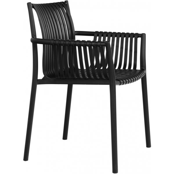 Tulsa svart utestol stapelbar Tulsa svart utestol stapelbar