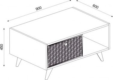New York salontafel 90 x 60 cm - Saffier eiken New York salontafel 90 x 60 cm - Saffier eiken