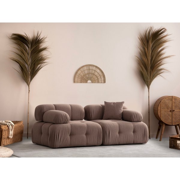 Doblo 2-sits soffa i boucl - Brun Cappuccino