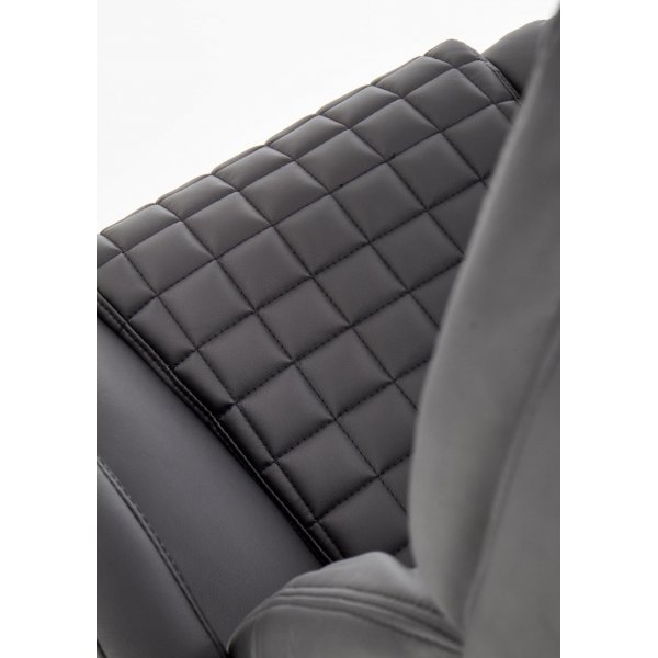 Chaise de bureau Liam - Cuir artificiel noir