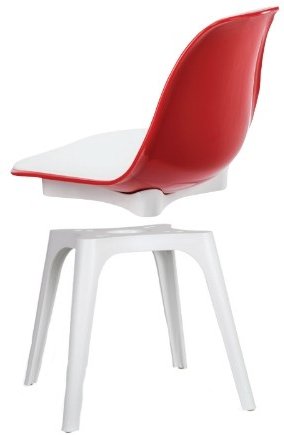 Chaise de salle à manger Eos 2-pack - Rouge/blanc Chaise de salle à manger Eos 2-pack - Rouge/blanc