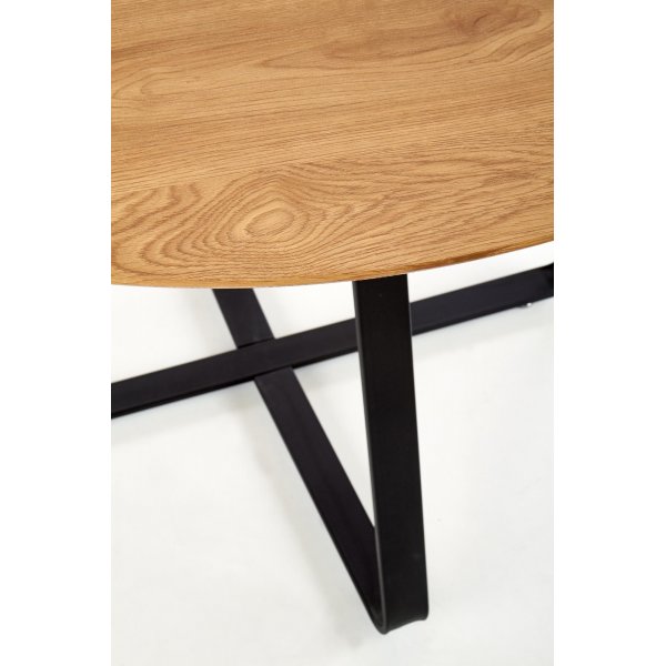 Table à manger Raphael Ø120 cm - Chêne/noir Table à manger Raphael Ø120 cm - Chêne/noir