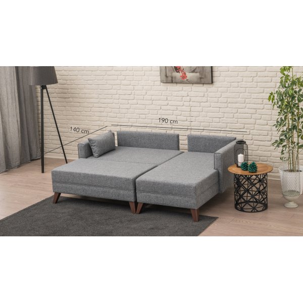 Bella divanbäddsoffa - Grå Bella divanbäddsoffa - Grå