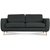 Mineola 3-sits soffa - Mrkgrn (Tyg)