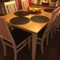 Kundbild F�r� matbord 140x90 cm -�Ek/vit: Snygga o stilrena! Perfekt att...