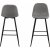 Wilma barstol 101 cm - Ljusgrå/svart