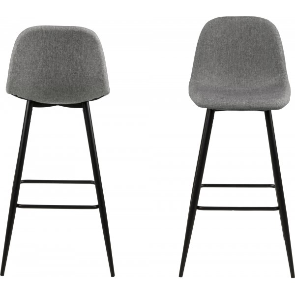 Tabouret de bar Wilma 101 cm - Gris clair/noir