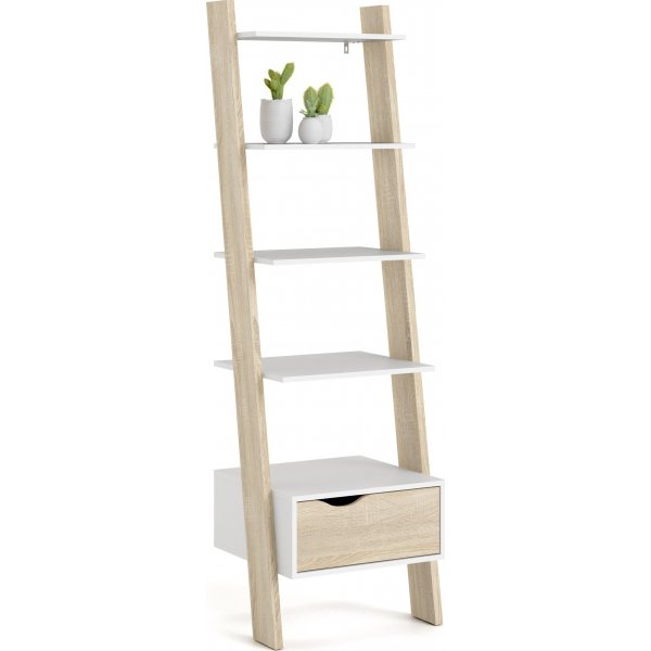 Oslo trapplank - Wit/eiken Oslo trapplank - Wit/eiken